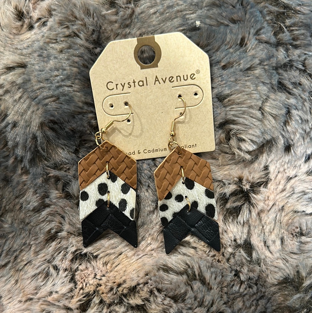 Cowprint Earrings