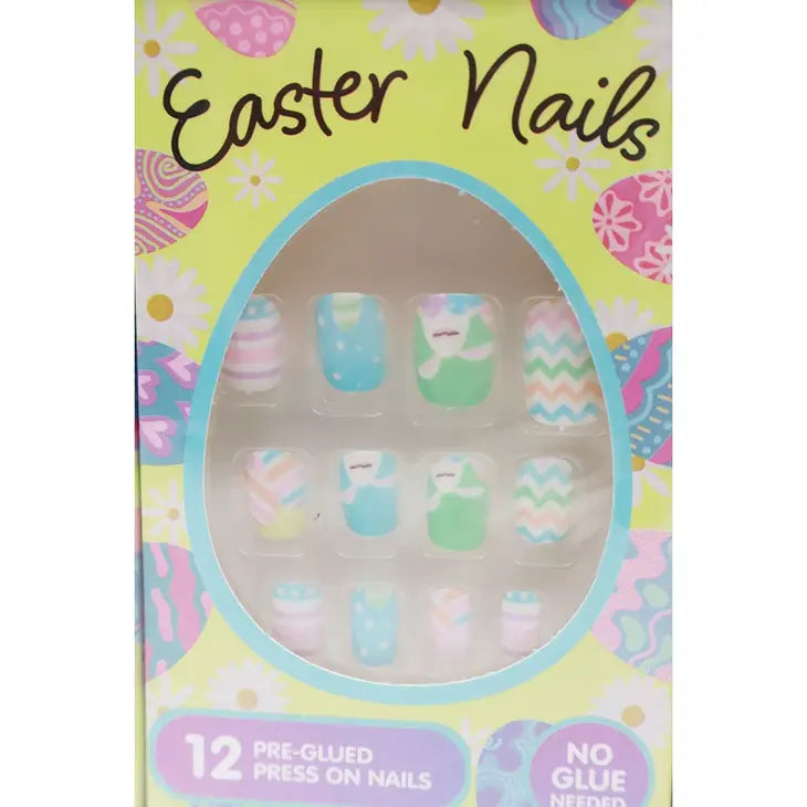 2 Pack Assorted Easter Day Press On Kids Nails Set