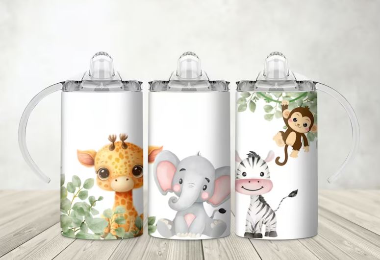 Safari Animals 12 oz Sippy Cup