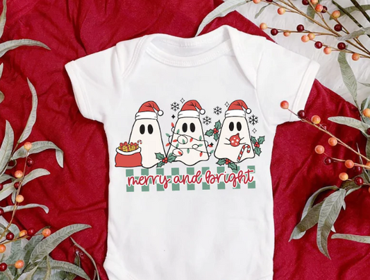 Merry and Bright Ghost Onesie