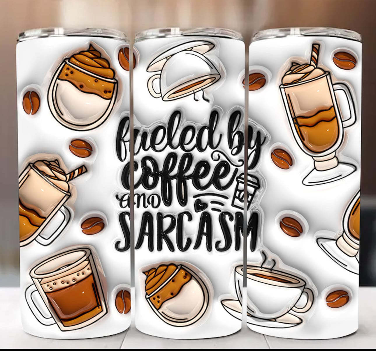 Fueled by Coffee & Sarcasm Tumbler