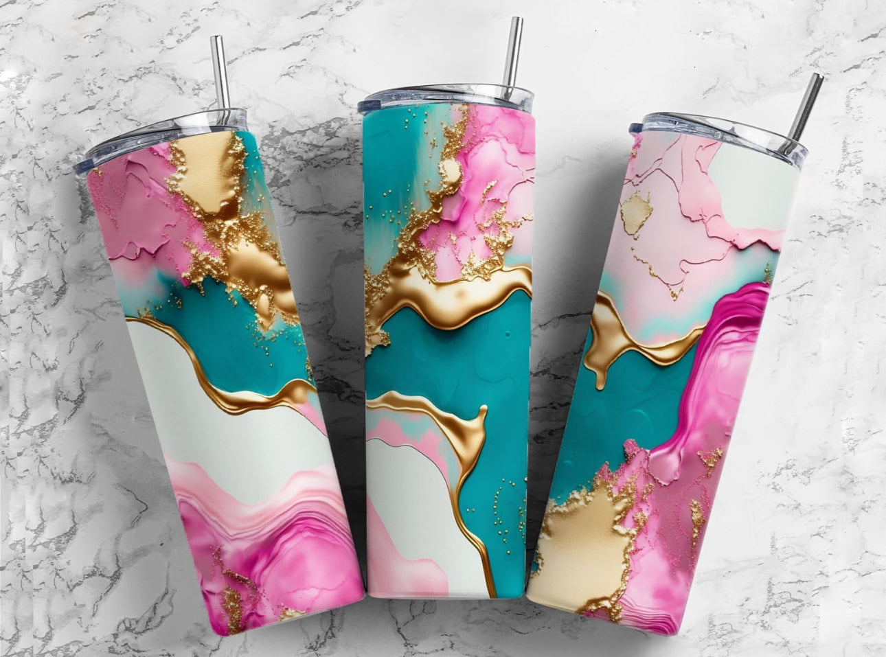 Pink & Gold Tumbler