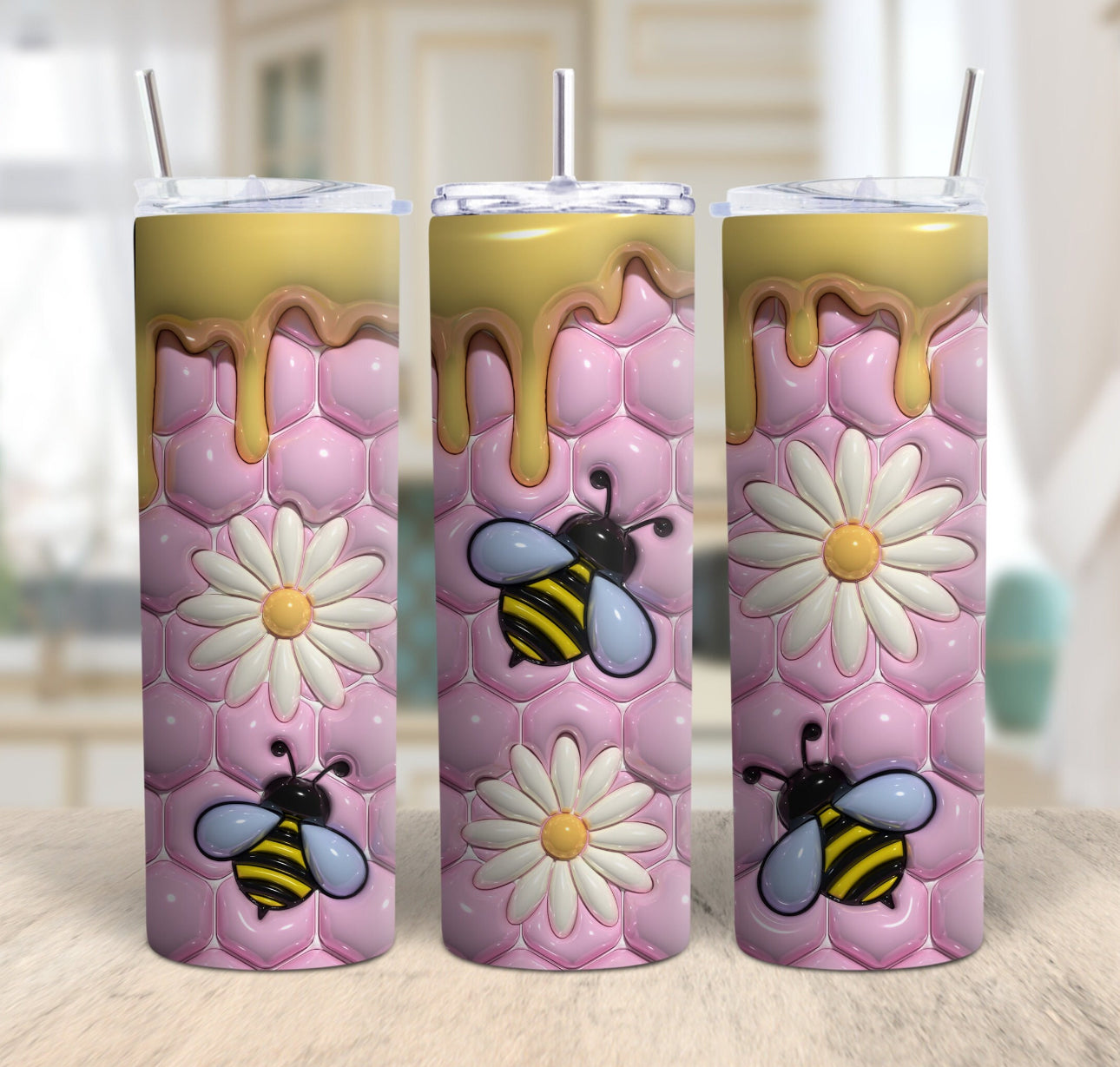 Bees & Daisy Tumbler