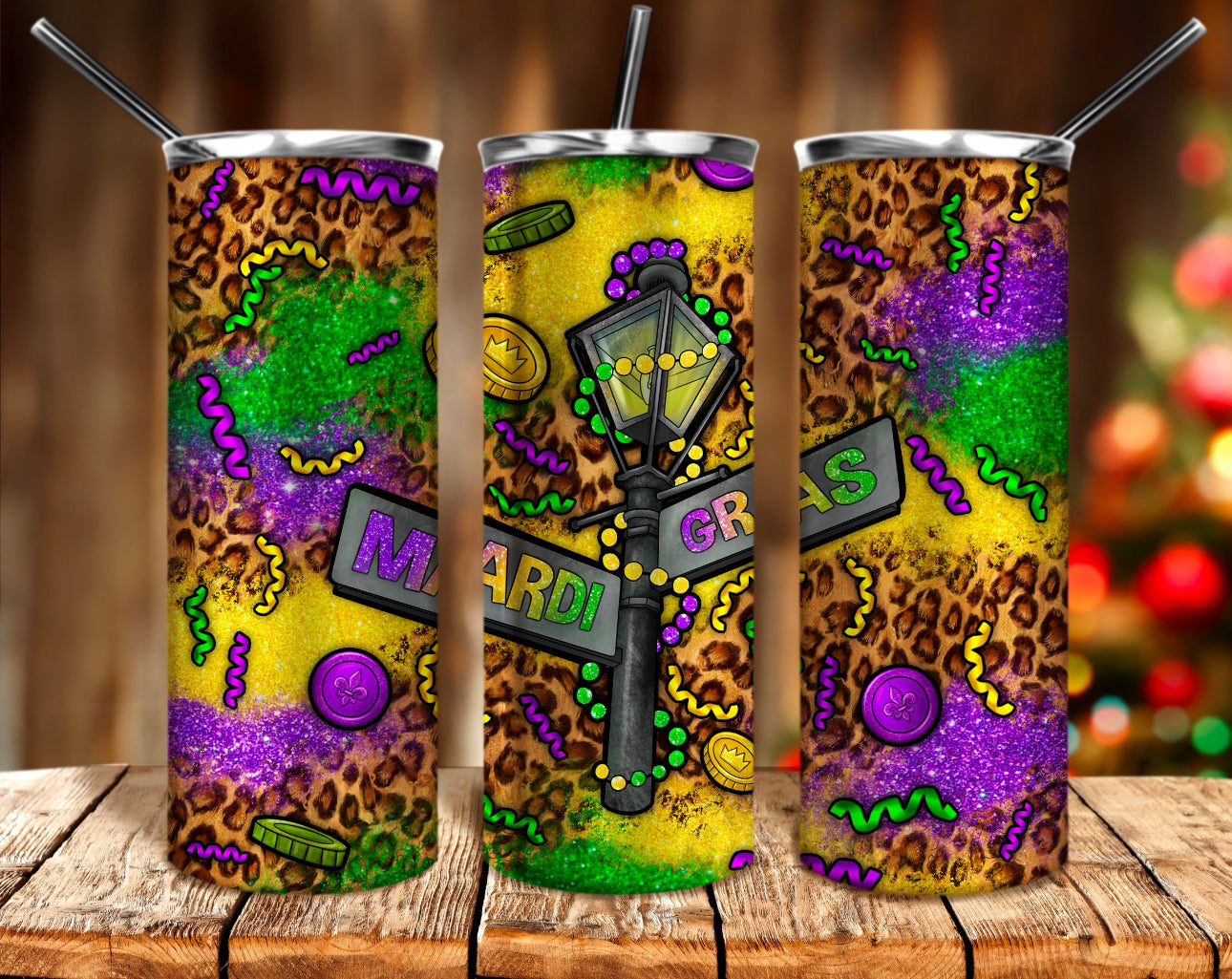 Mardi Gras Tumbler