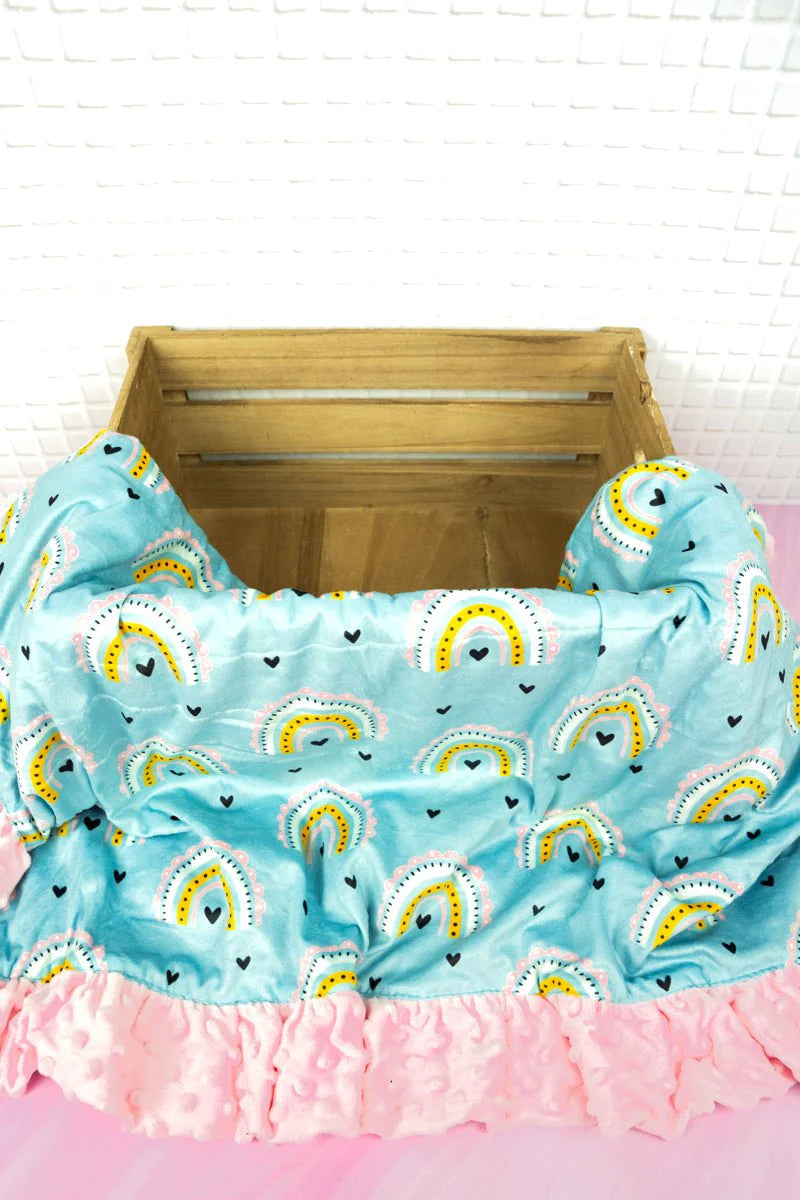 RAINBOW BAY MINKY FLEECE BABY BLANKET