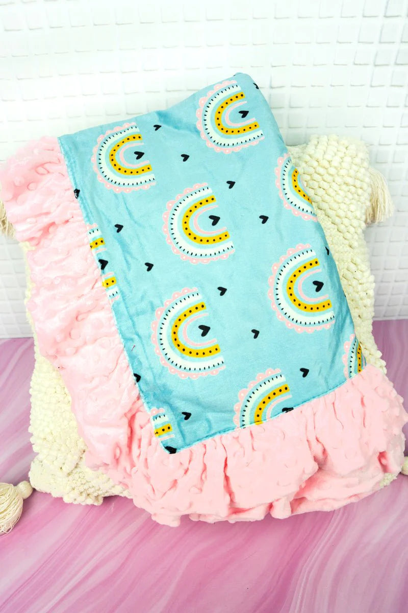 RAINBOW BAY MINKY FLEECE BABY BLANKET