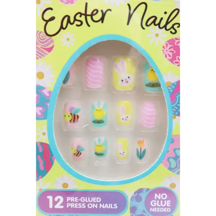 2 Pack Assorted Easter Day Press On Kids Nails Set