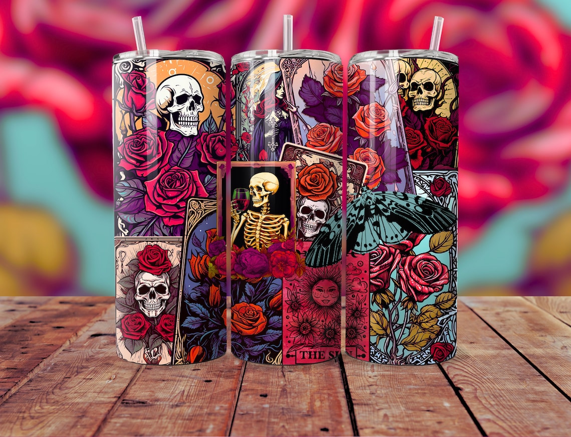 Tarot Cards & Roses Tumbler