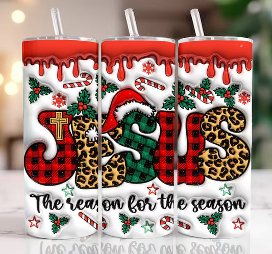 Jesus The Reason For The Season Inflated Tumbler