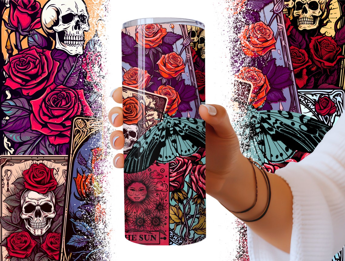 Tarot Cards & Roses Tumbler