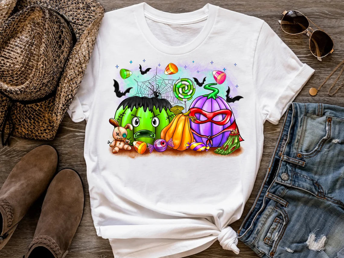 Frankenstein Pumpkin Halloween Shirt