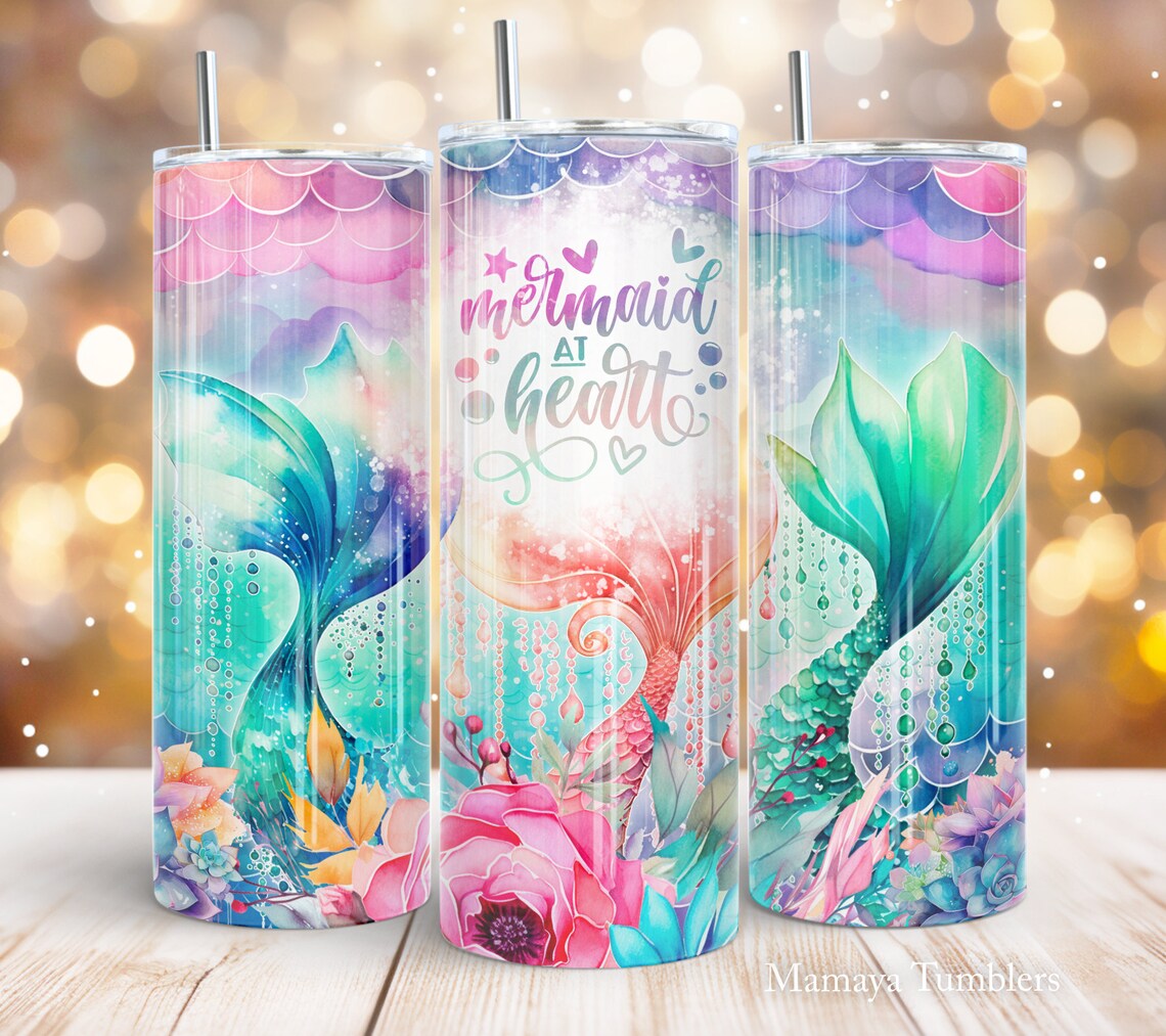 Mermaid at Heart 20oz skinny Tumbler