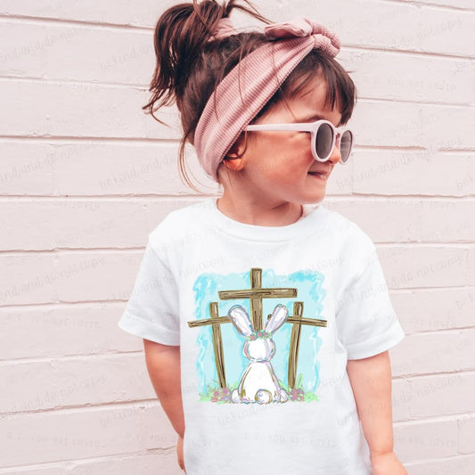 Bunny with Crosses Kid Shirt