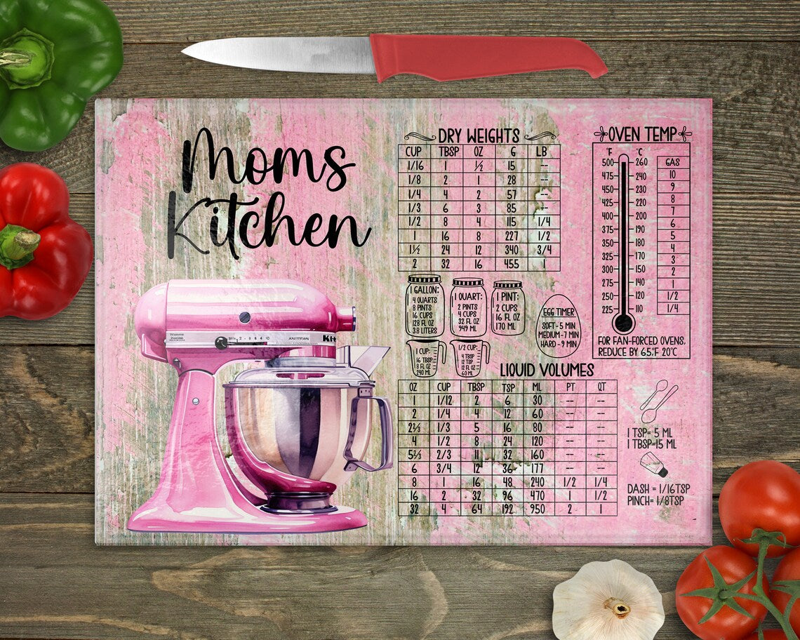 Mom's Kitchen Glass Cutting Board