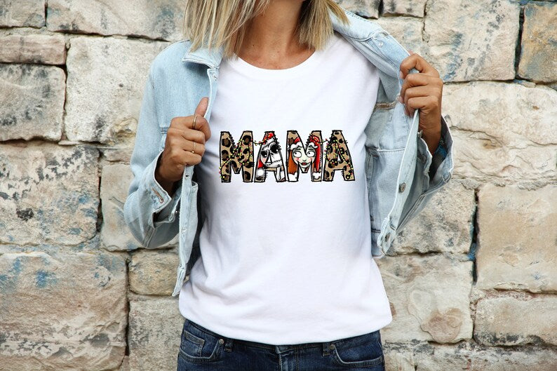 Leopard Mama Nightmare Christmas T-shirt