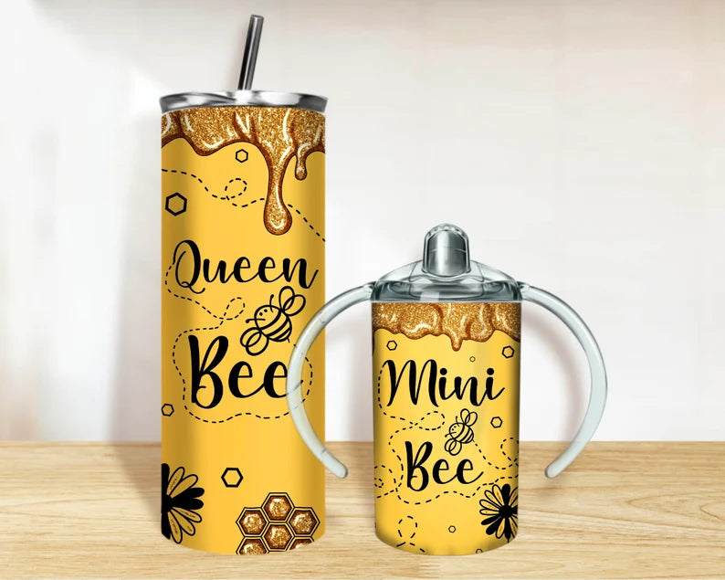 Queen Bee Mini Bee 12 oz Sippy Cup/ 20 oz Tumber Duo