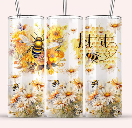 Let It Bee 20oz Skinny Tumbler