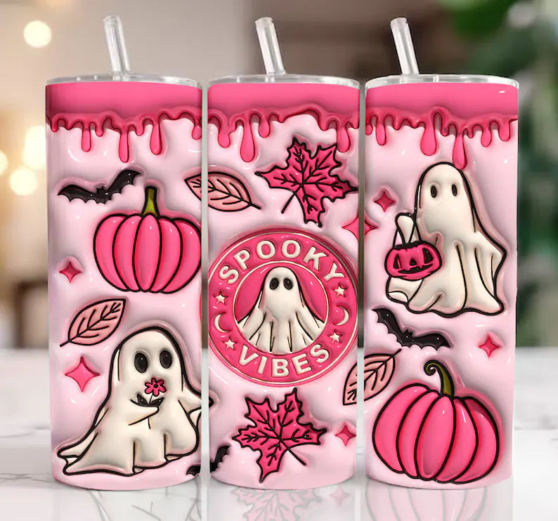 3D Puff Pumpkin 20oz Tumbler