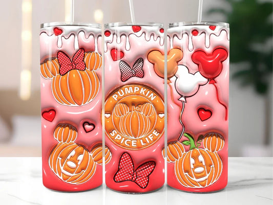 3D Pumpkin Cartoon Inflated Tumbler