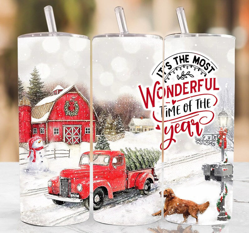 Watercolor Christmas Tumbler