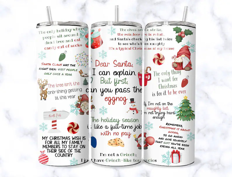 Sarcastic Christmas Tumbler