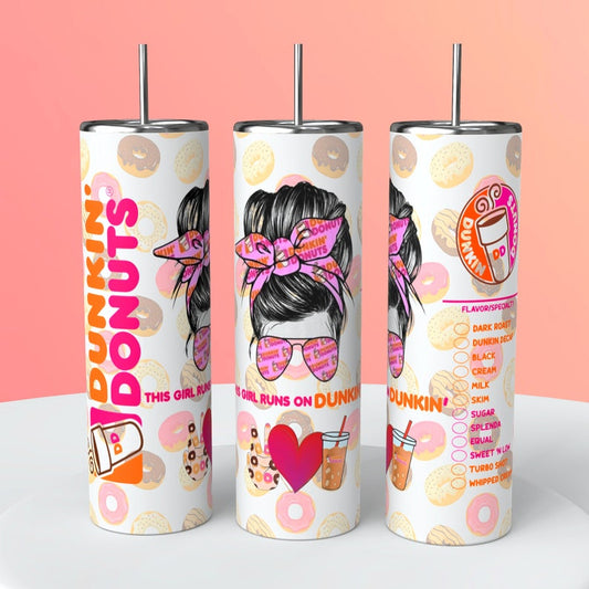 Dunkin’ Donuts 20oz Skinny Sublimation Tumbler Wrap