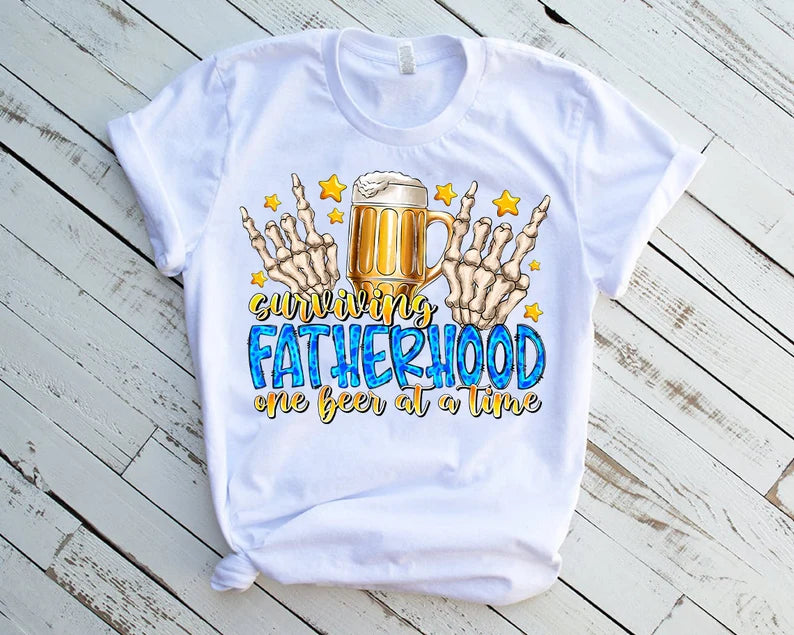 Surviving Fatherhood One Beer At A Time T-shirt