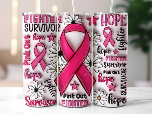 Breast Cancer Awareness Inflated Tumbler