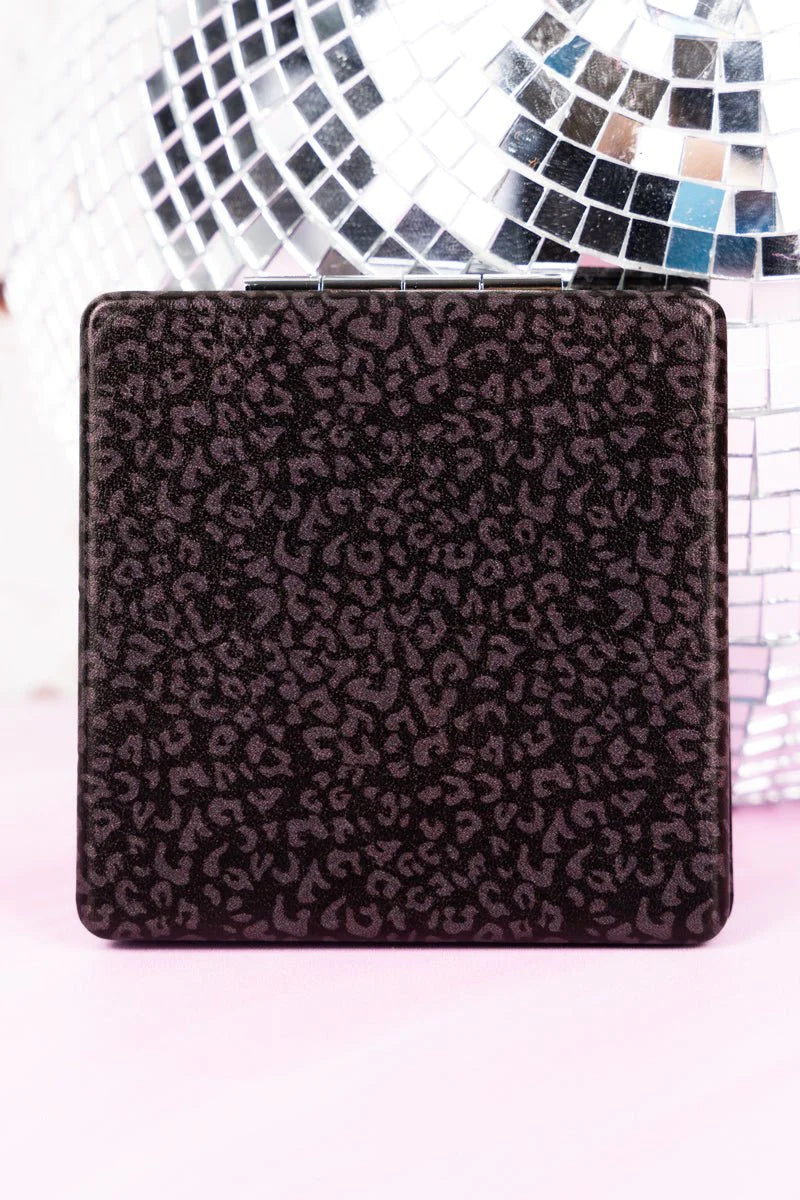 SHADOW LEOPARD SQUARE COMPACT MIRROR